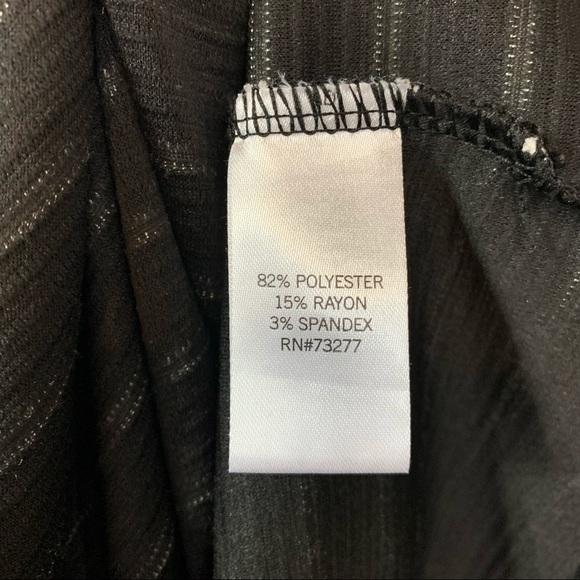 Apt. 9 Black Striped Zipper Front Long Sleeve Cardigan Jacket - Picture 10 of 11